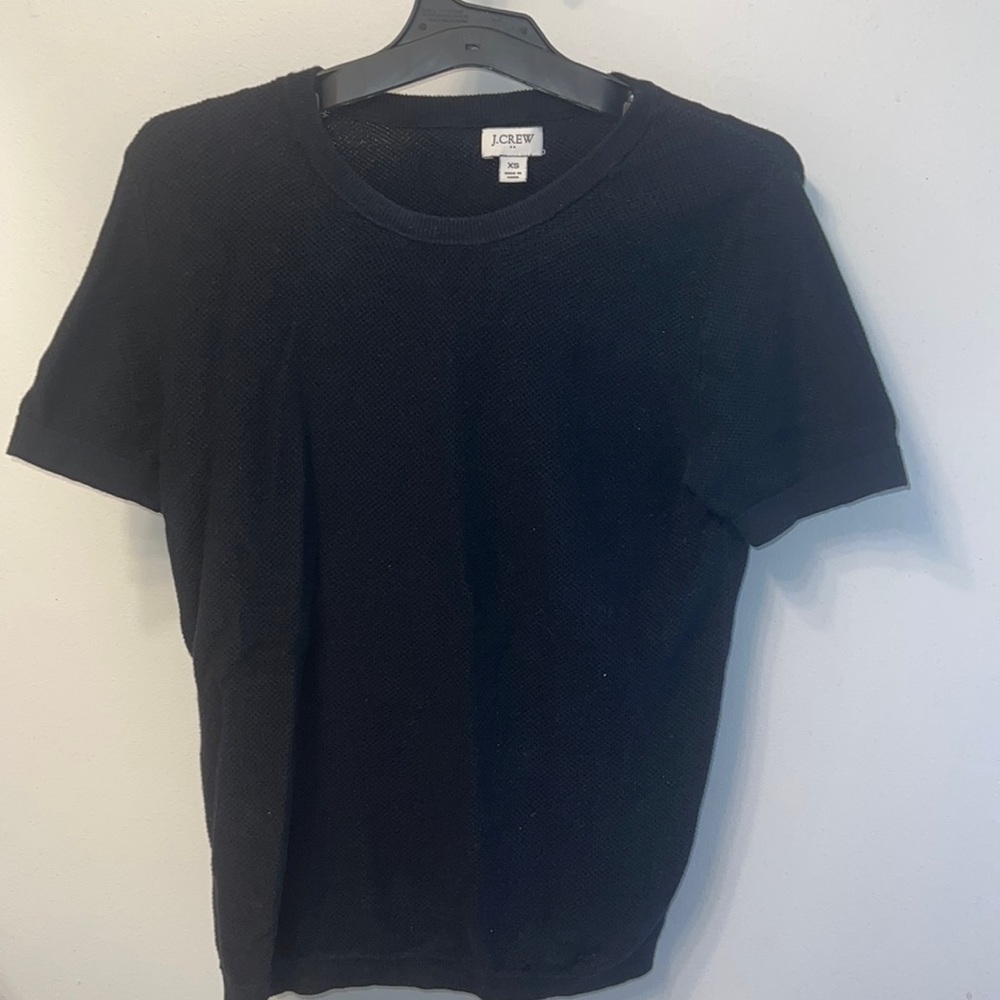 J.Crew short-sleeve woven lightweight sweater-shirt.